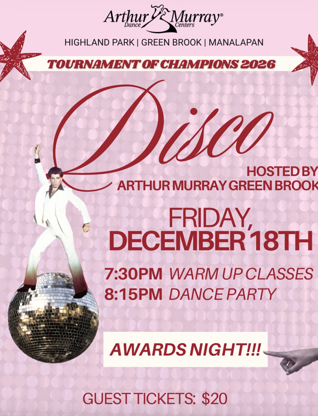 Disco TOC 2026 Awards Night Dance Party Arthur Murray Green Brook