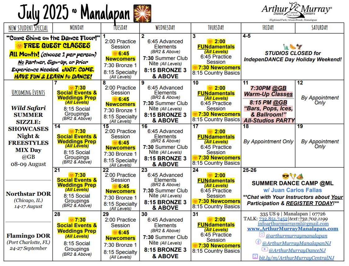 July 2025 ML Calendar
