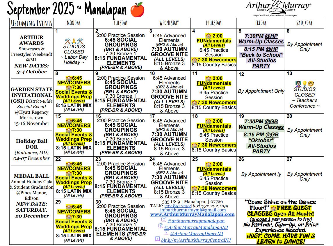 September 2025 ML Calendar