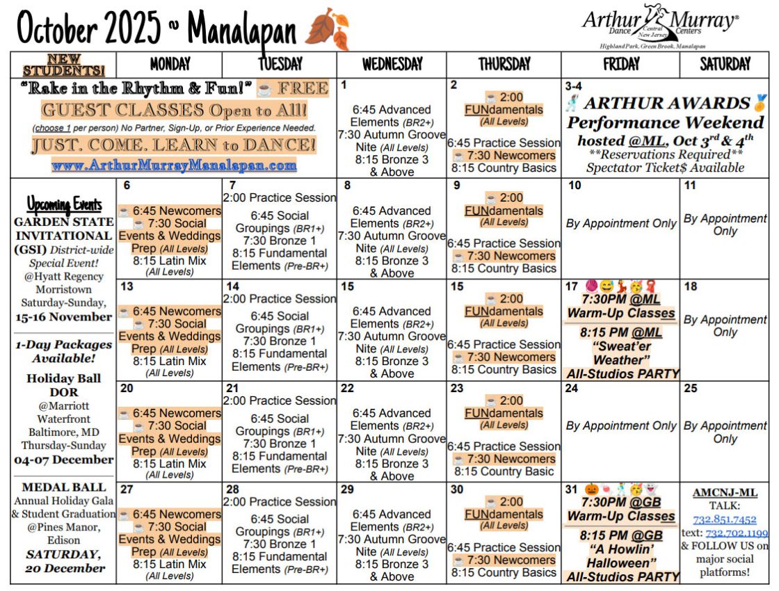 October 2025 ML Calendar