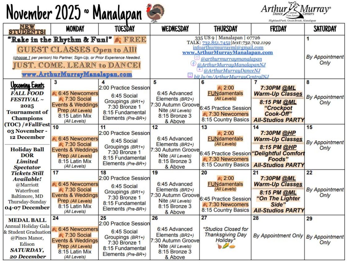 November 2025 ML Calendar